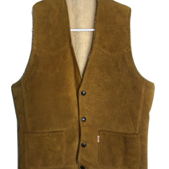 LEVIS Original 1950s Vest Big E Western Suede VTG - Picture 1 of 9